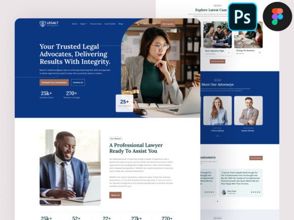 Consulting Website Design Figma & Psd preview
