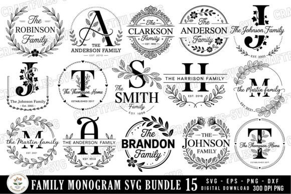 Family Monogram SVG Bundle preview