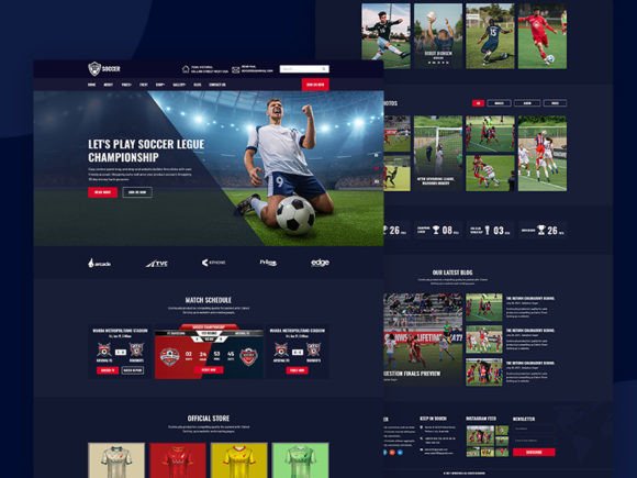 Soccer Sport Club Web Template preview