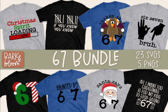 The 67 Bundle of 23 SVGs & PNG 67 Christmas preview