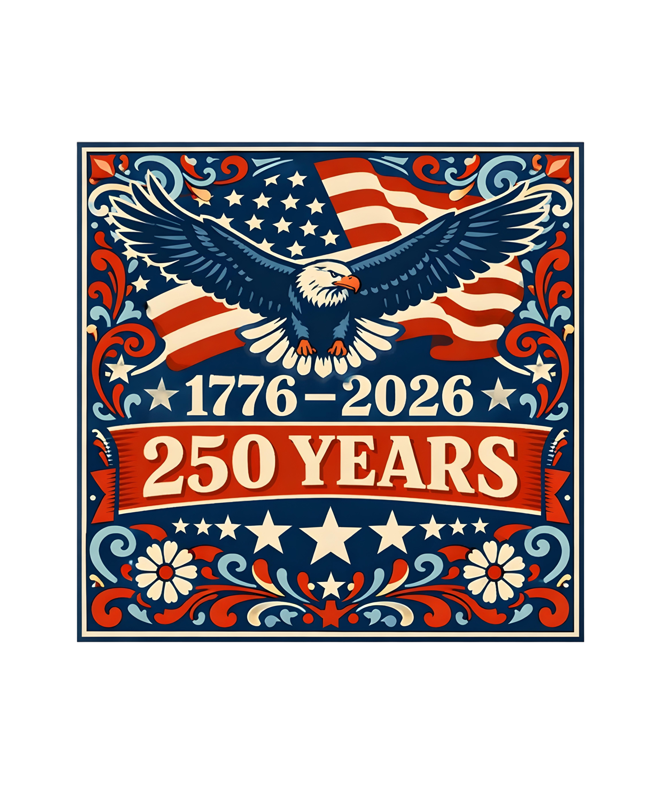 USA 250 Years Eagle Flag GOLDEN GRAPHIC DESIGN preview